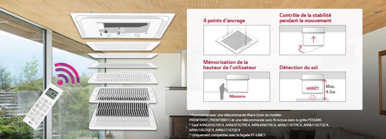 Grille mobile pour le nettoyage du filtre