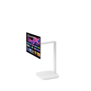 -30 degree side view of monitor tilted +25 degrees