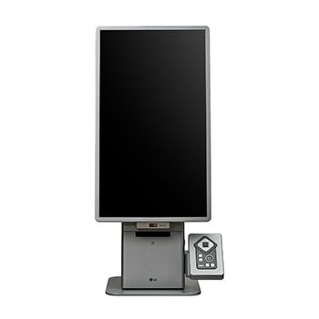 Vista frontal con teclado táctil (modo vertical, encimera)