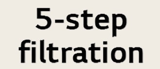 Image of the words '5-step filtration'.