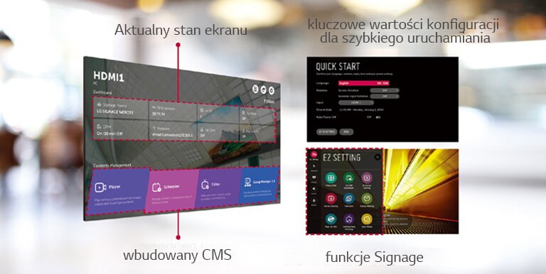 Intuicyjny interfejs użytkownika umożliwia wykonywanie kilku zadań jednocześnie.