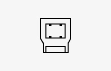 USB 3.0 Upstream icon.	