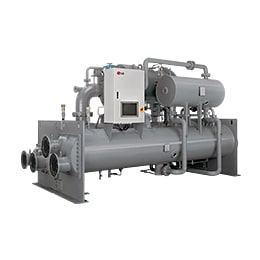 O LG Centrifugal Chiller é apresentado em primeiro lugar.