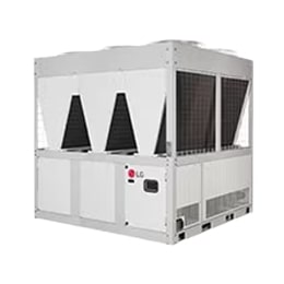 É apresentada a LG Air-cooled-Inverter Scroll Heat Pump.