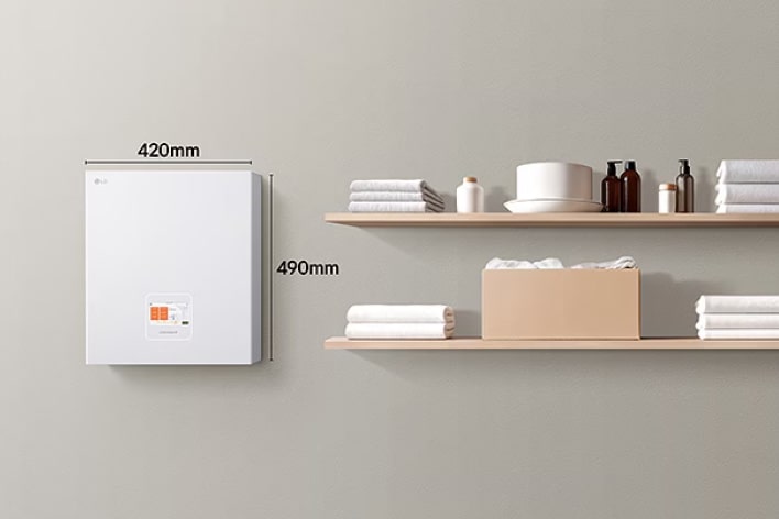 Unidade de controlo LG Therma V Cascade para soluções de aquecimento que poupam espaço, com controlo simplificado de sistemas com várias unidades.