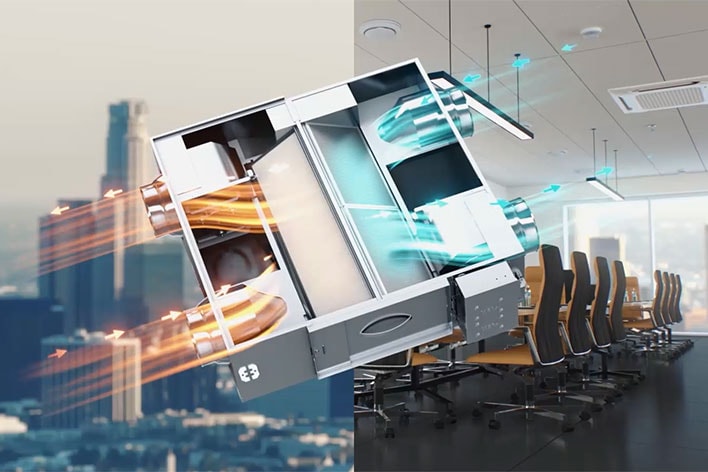O Sistema VRF da LG proporciona um funcionamento energeticamente eficiente graças à tecnologia avançada de HVAC. Soluções inteligentes reduzem o consumo de energia, mantendo o conforto interior ideal.