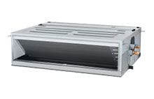 Unidade interior LG Ceiling Concealed Duct, para climatização discreta. Concebida para uma instalação oculta, mas garantindo um fluxo de ar potente.
