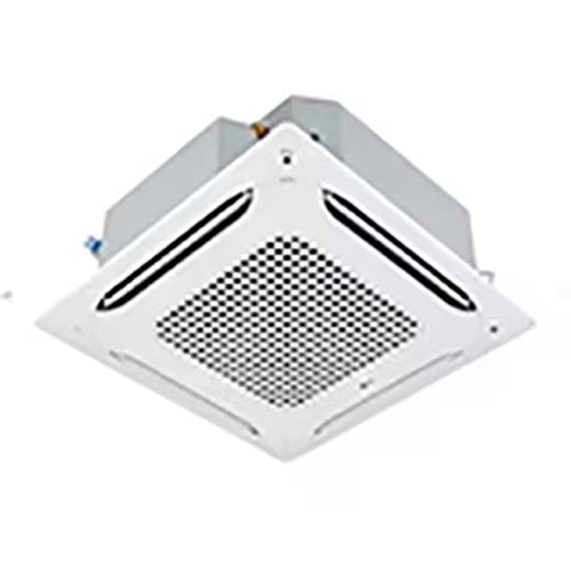 Unidade interior tipo cassete LG Multi Split, montada no teto, para uma distribuição eficiente do ar