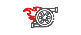 Ícone do modo Turbo para a função de aquecimento do sistema ERV da LG, que permite obter água quente rapidamente.