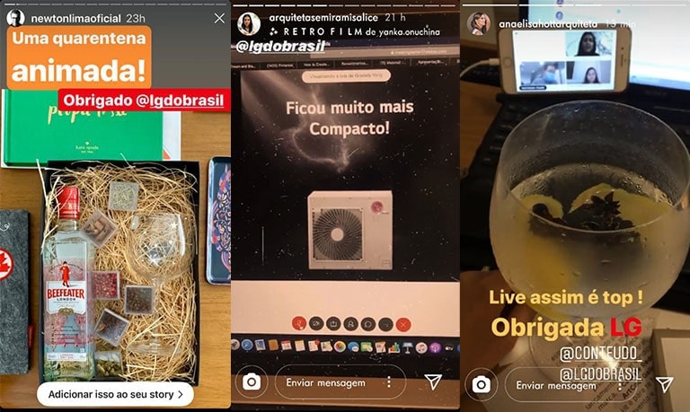 نشر شركاء إل جي تجاربهم على صفحات انستجرام ستوري