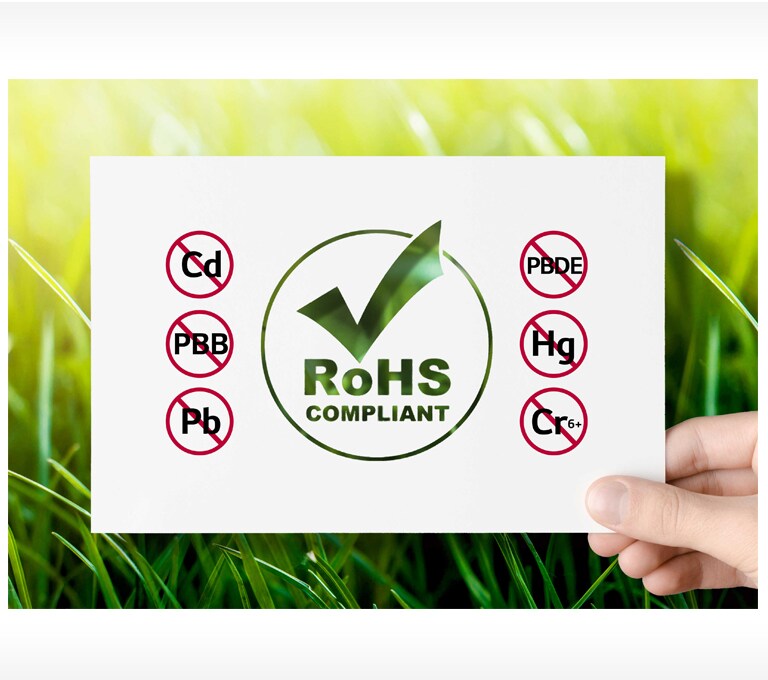 منتج آمن وفق اعتماد الحد من المواد الخطرة (RoHS)1