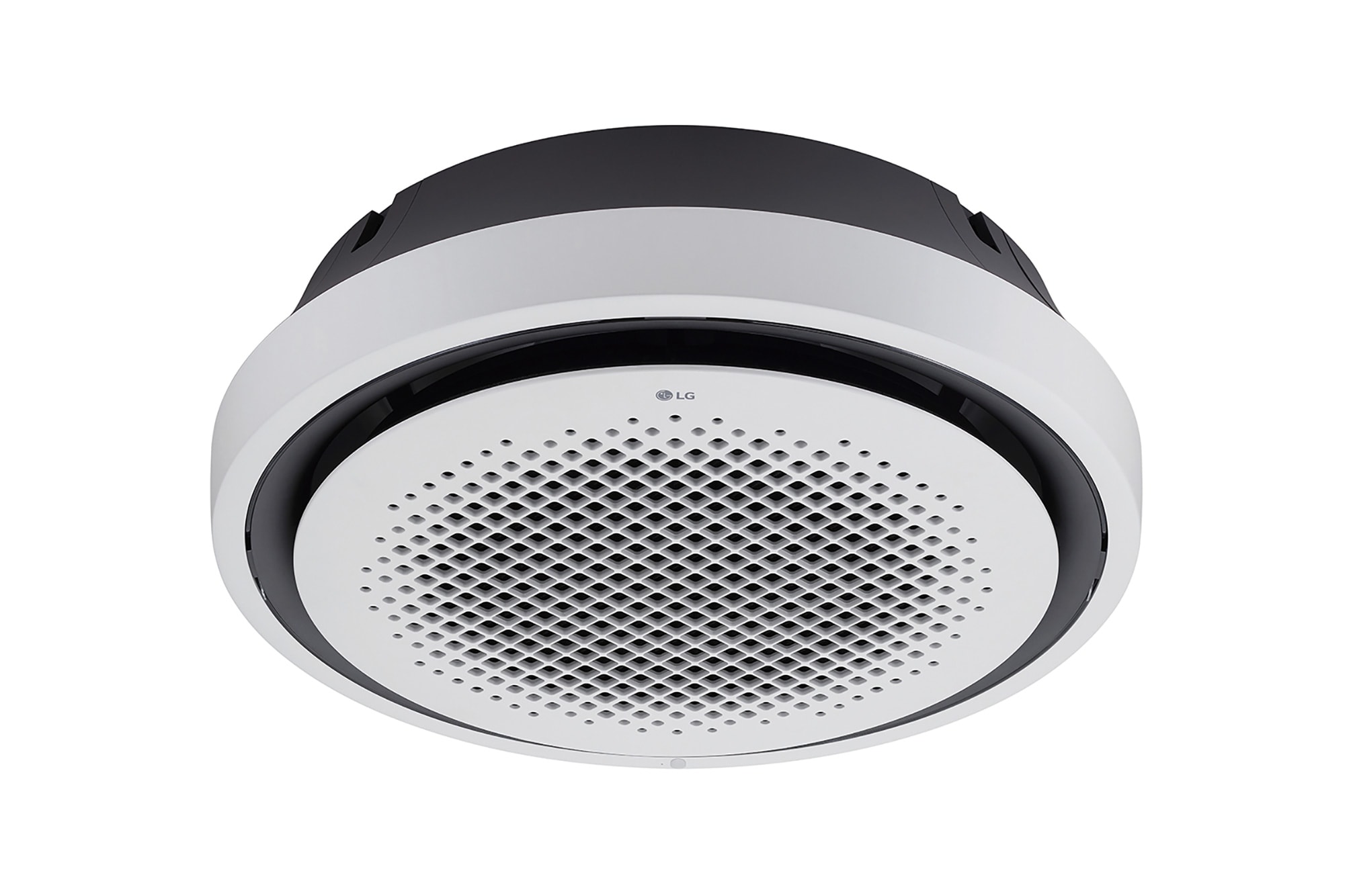 LG Round Cassette has many holes in the center of the perfectly round circle, and the edges are black and banded around.