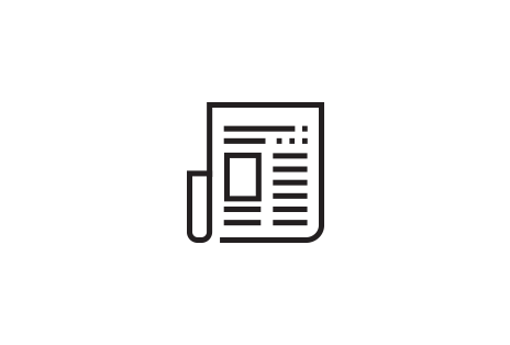 A black-outlined scroll features lines of varying lengths and boxes, creating a pattern that fills the entire scroll.