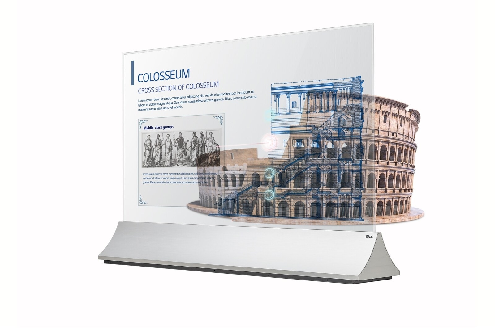 LG Transparent OLED Signage, 55EW5PG-S