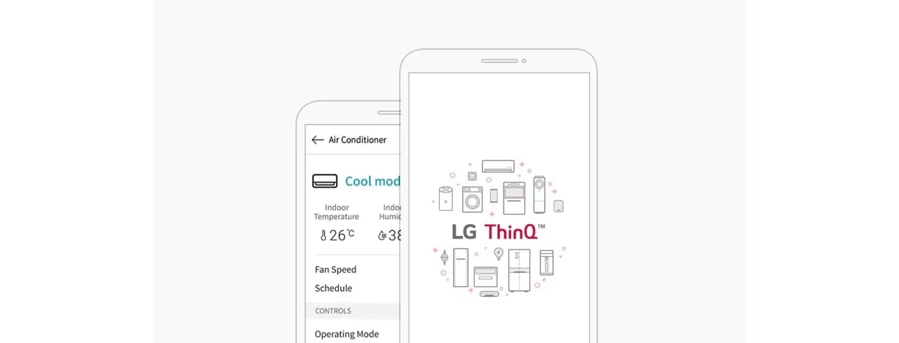 แอปพลิเคชัน LG ThinQ™ ช่วยให้ผู้ใช้ตรวจสอบและควบคุมเครื่องปรับอากาศได้อย่างสะดวกสบาย