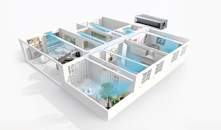 ภาพห้องหลายห้องเมื่อมองจากมุมสูง