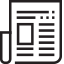 A black-outlined scroll features lines of varying lengths and boxes, creating a pattern that fills the entire scroll. 