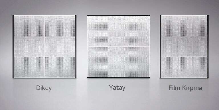 Film dikey veya yatay olarak yerleştirilebilir veya kırpılabilir. Bu sayede, esnek bir şekilde yeniden boyutlandırılabilir.