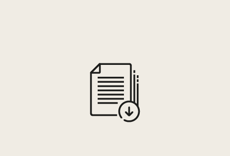 Documents with a black outline are neatly overwrapped, featuring a circular shape with a downward-pointing arrow at the bottom right corner.