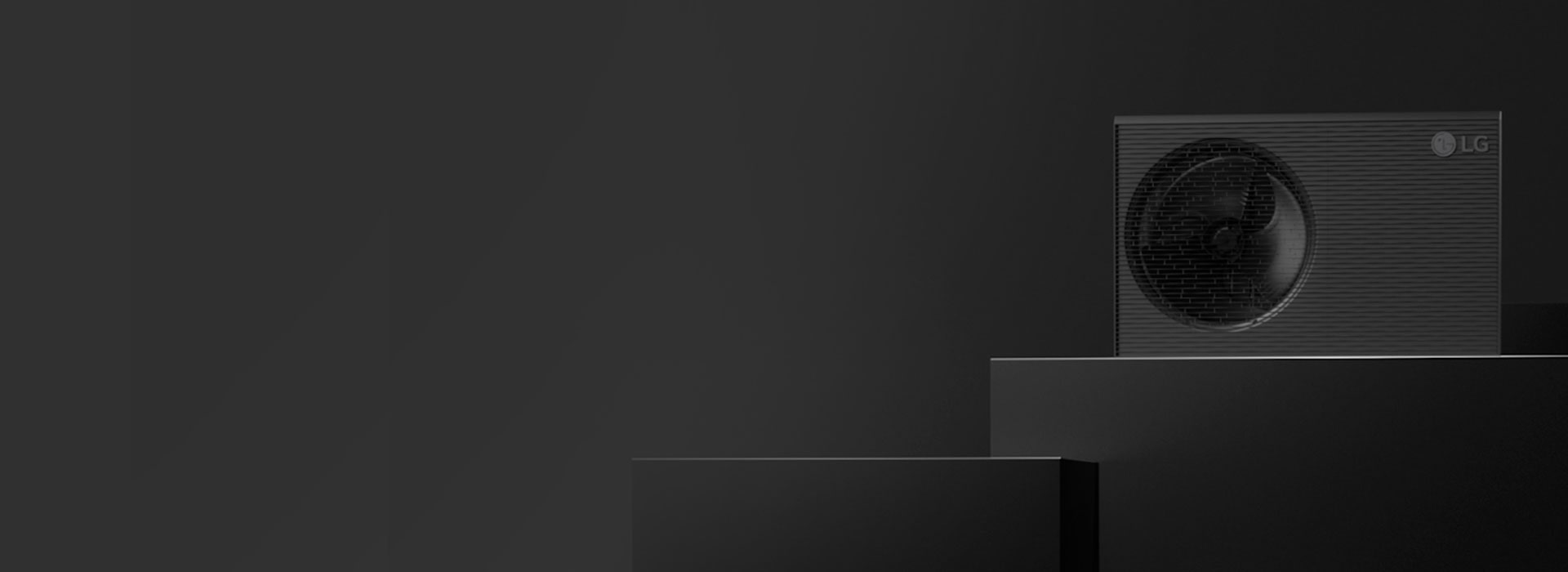 LG R290 Monobloc stands in black square box