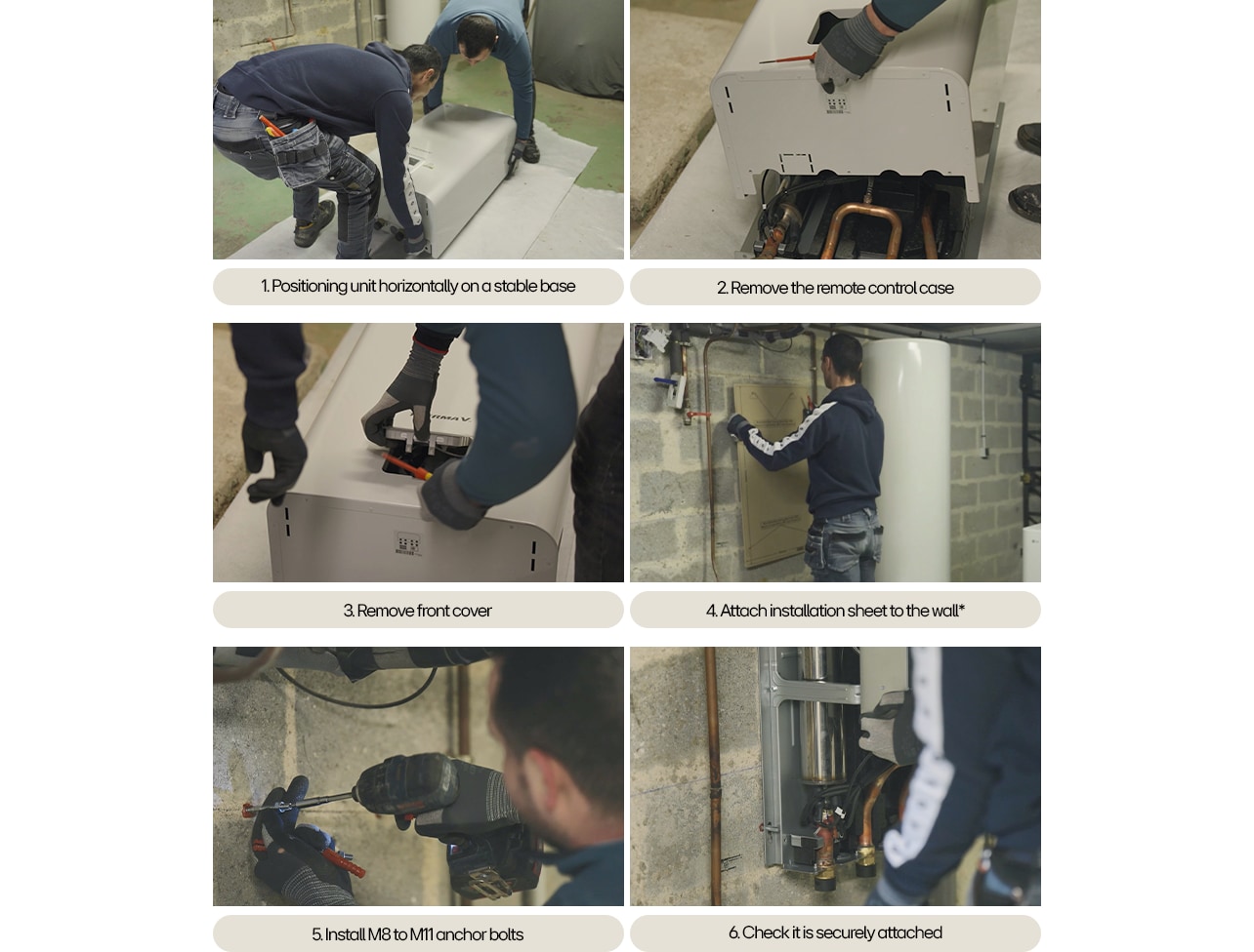 Installation process of LG indoor unit