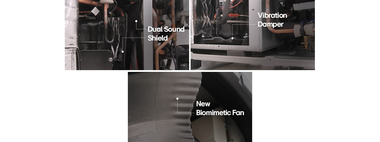 Components for noise reduction in THERMA V R290 Monobloc