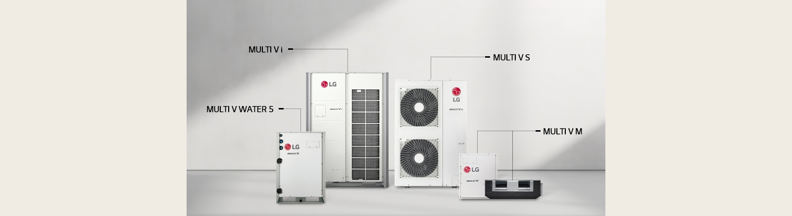The lineup of LG VRF products