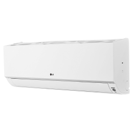 A black Wall Mounted has a long rectangular parallelepiped shape and a slight curve at the bottom. There is an air outlet at the bottom. 