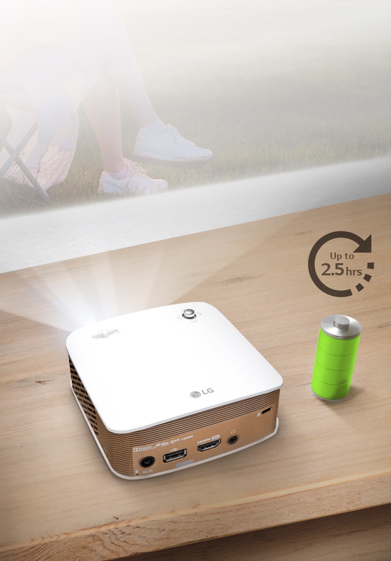 LG Mini Beam ホームプロジェクター PH150G ホワイト LG