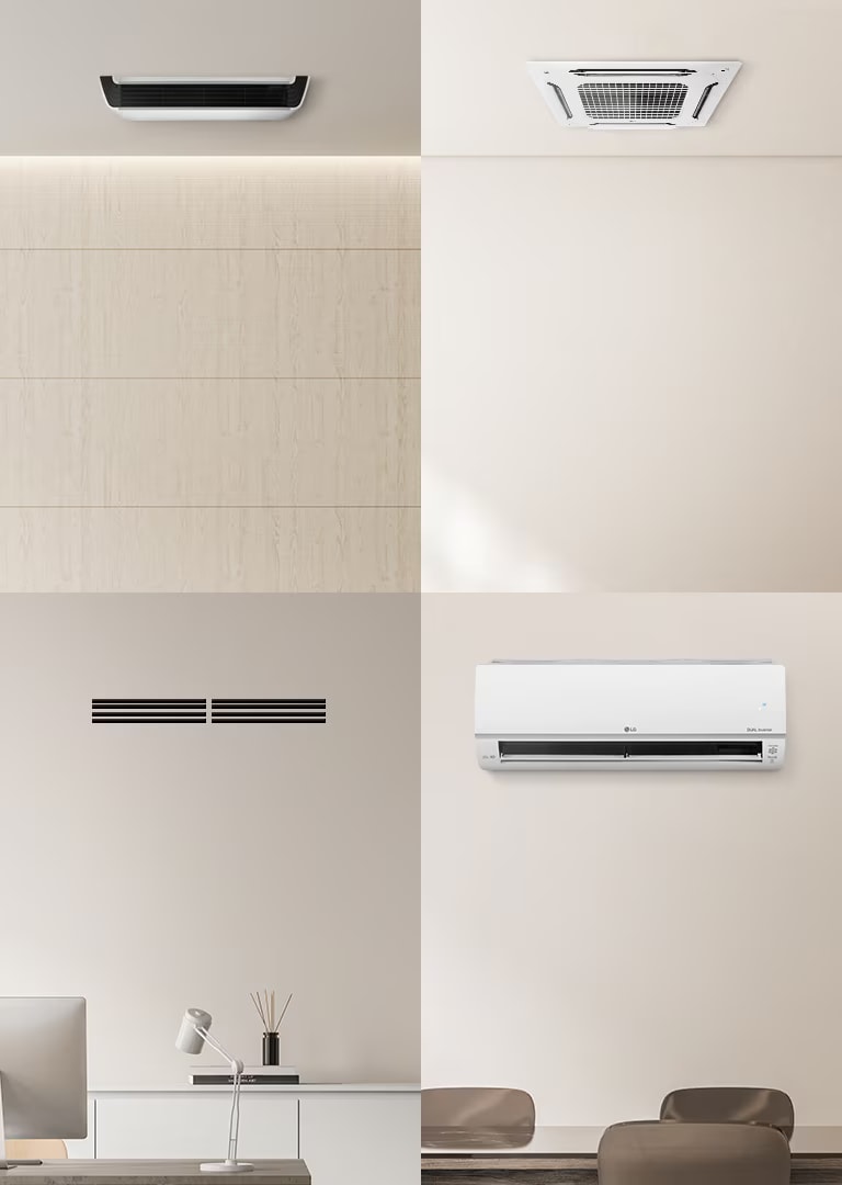 It looks like an interior unit is installed in 4 spaces