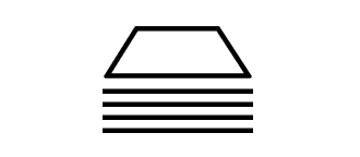 Icon representing 5 Step Air Purification Kit with a stack of layered filters. 