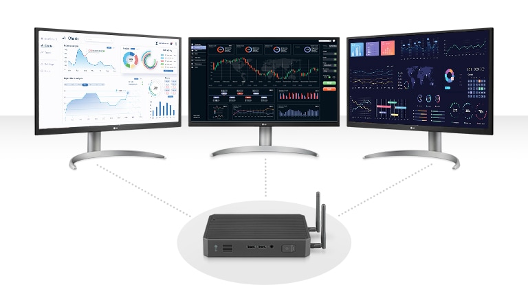 CQ600N enabling to connect up to three uhd 4k resolution displays.