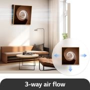 LG 2.5kW ARTCOOL NewGallery Special Wall Mounted Air Conditioner Full Frame Photo Display, A09GA1