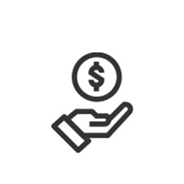 Cost savings icon.