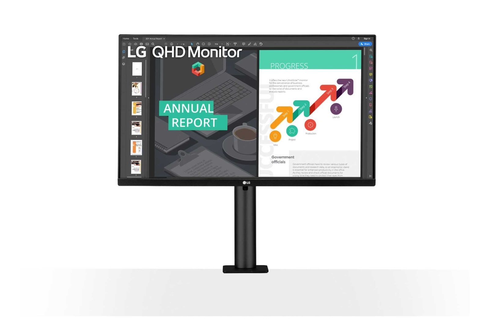 LG 27" QHD Ergo IPS Monitor with USB Type-C™, 27QN880