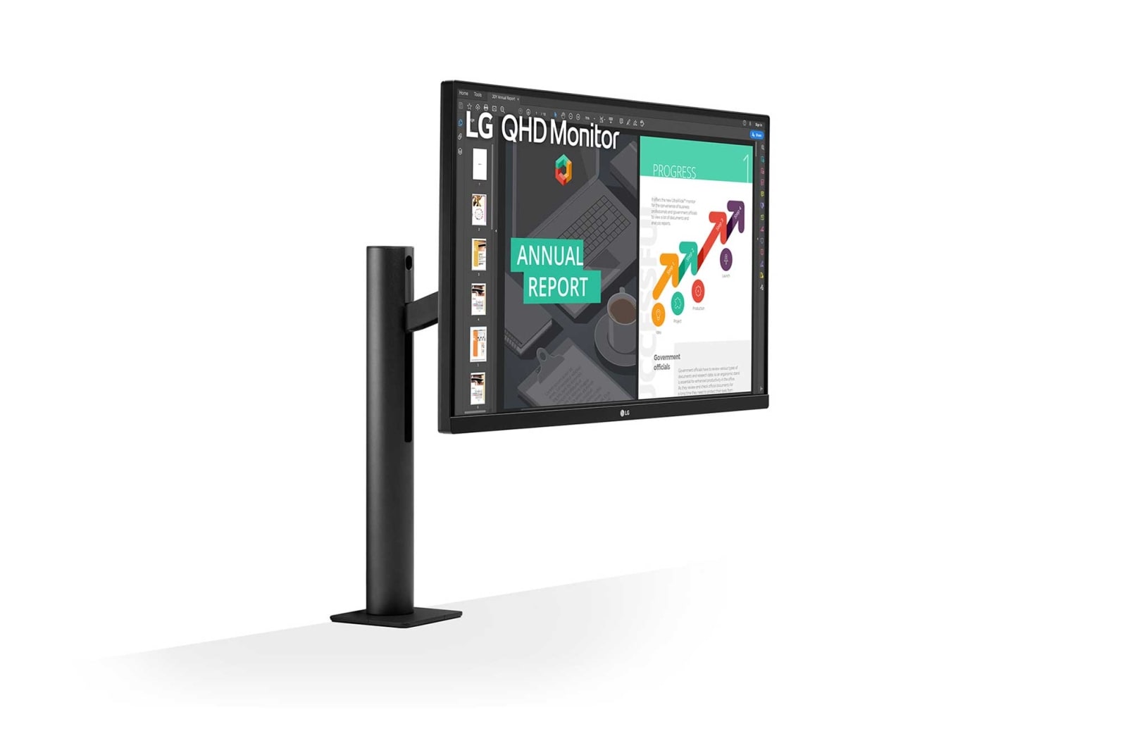 LG 27" QHD Ergo IPS Monitor with USB Type-C™, 27QN880