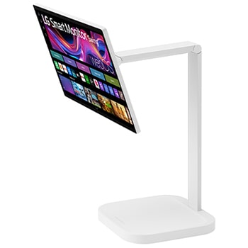 +30 degree side view with monitor height adjusted downward