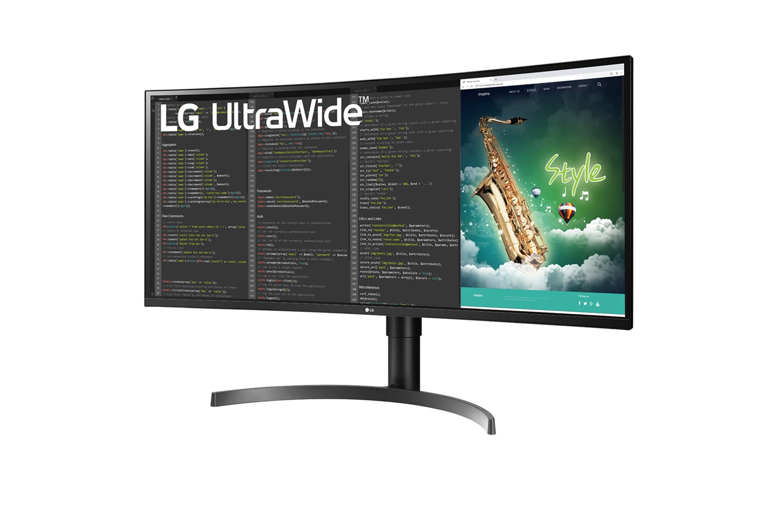 LG 35" UltraWide™ QHD HDR VA Curved Monitor, 35WN75C