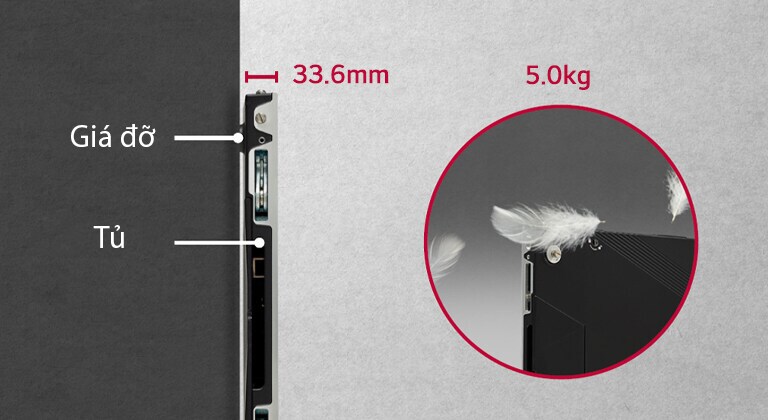 Tủ của dòng sản phẩm LSCC được thiết kế với độ dày siêu mỏng 33,6 mm và cấu trúc nhẹ 5 kg.