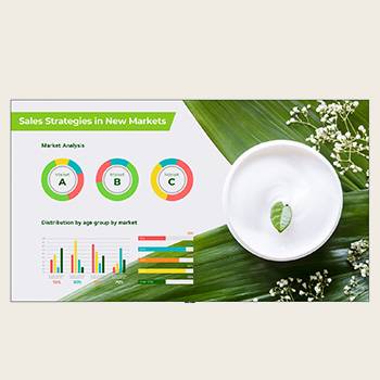 Bảng hiệu LG hiển thị biểu đồ dữ liệu chăm sóc da và sản phẩm dạng kem trên nền màu xanh lá cây. Giải pháp màn hình LG kết hợp hình ảnh sản phẩm với nội dung thông tin phục vụ cho hoạt động tiếp thị.