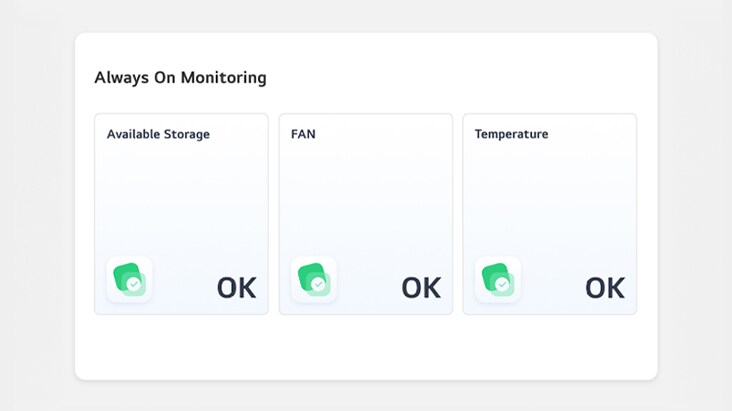 Hình ảnh này minh họa một ví dụ về màn hình Giám sát liên tục được hiển thị trong LG ConnectedCare.