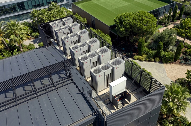 This image shows an example HVAC installation.