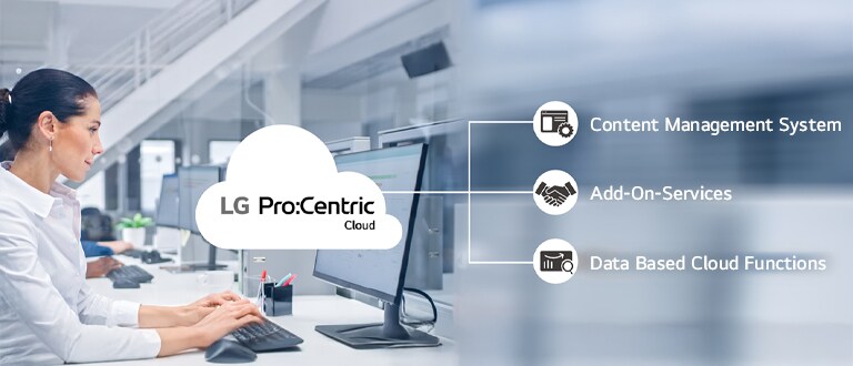 The woman is working through Pro:Centric Cloud.