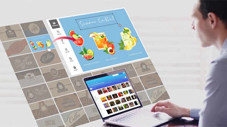 Partner content is being utilized to compose the content intended for playback on the signage.