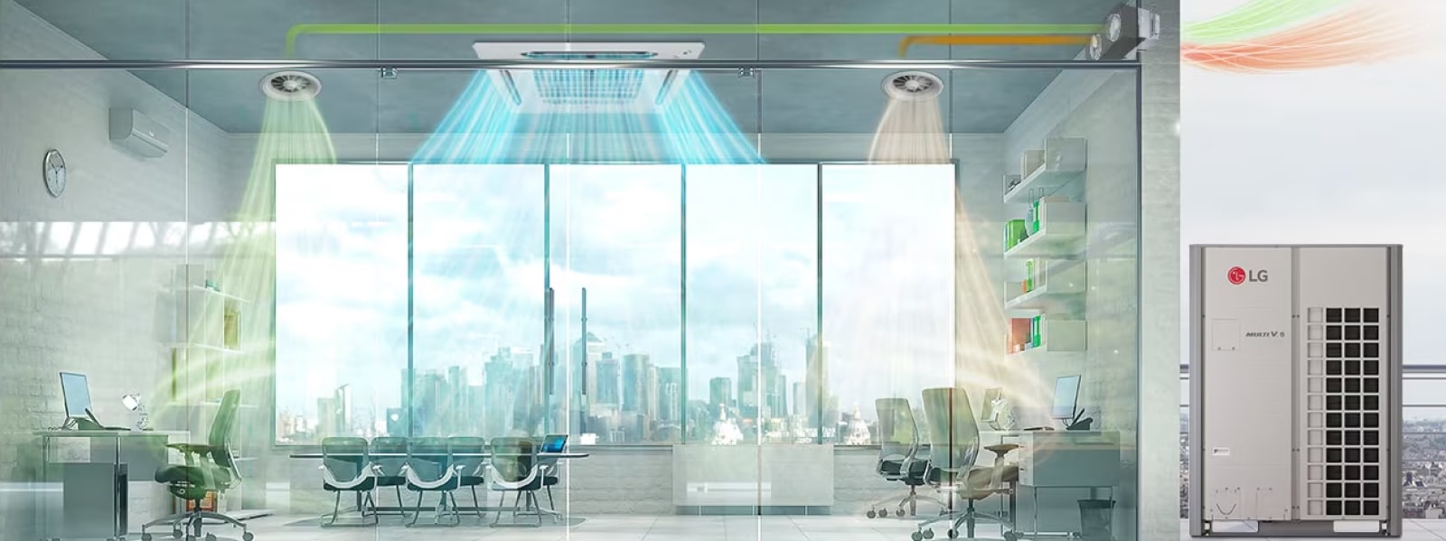 Image of clean air provided to the office through Multi V 5.