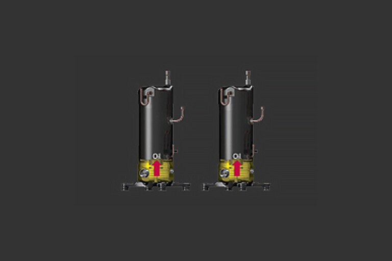 It shows that the two compressors are filled with oil.