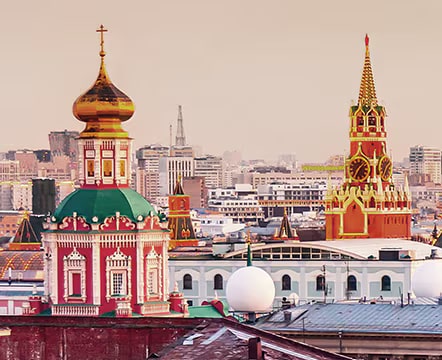 A shot of Moscow's skyline.