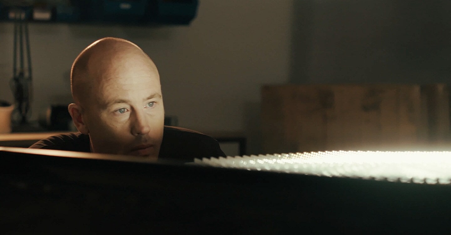Matt Clark is working on something especially staring at electronic display board