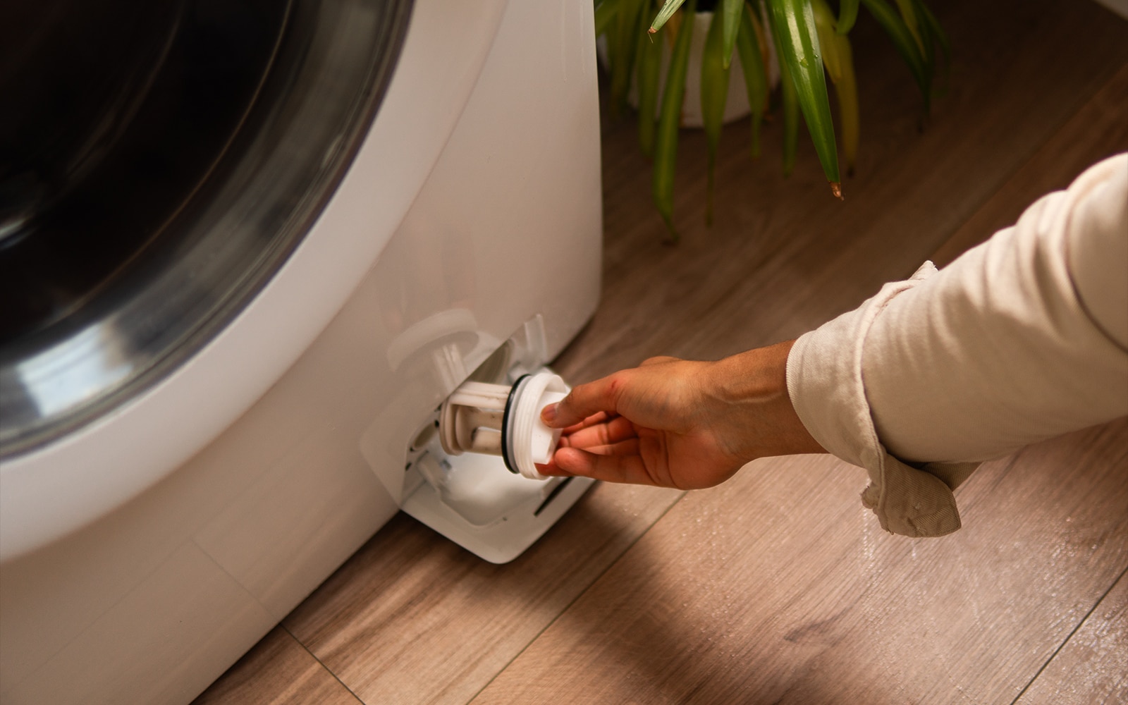 emplacement du filtre de la pompe de vidange du lave-linge lg