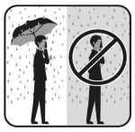 Evitar o uso na chuva